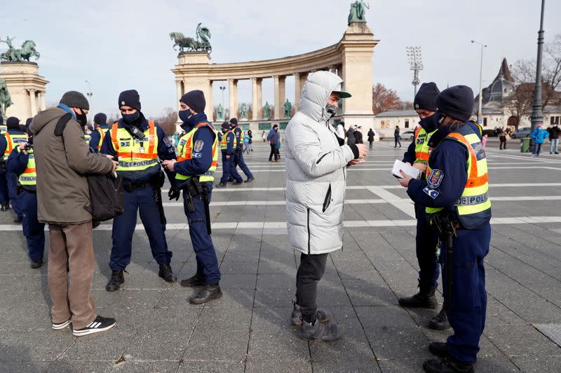 Protest against COVID-19 measures in Budapest