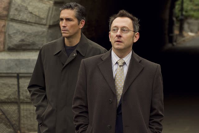 Jeffrey R. Staab/CBS via Getty Jim Caviezel and Michael Emerson on 'Person of Interest'