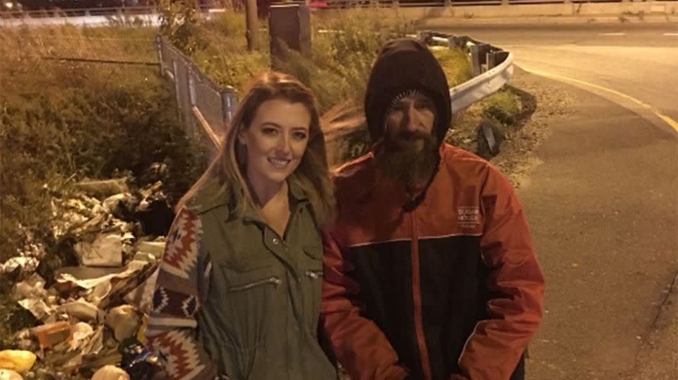 Johnny Bobbitt Jr gave his last $20 to help Kate McClure get home. Source: GoFundMe