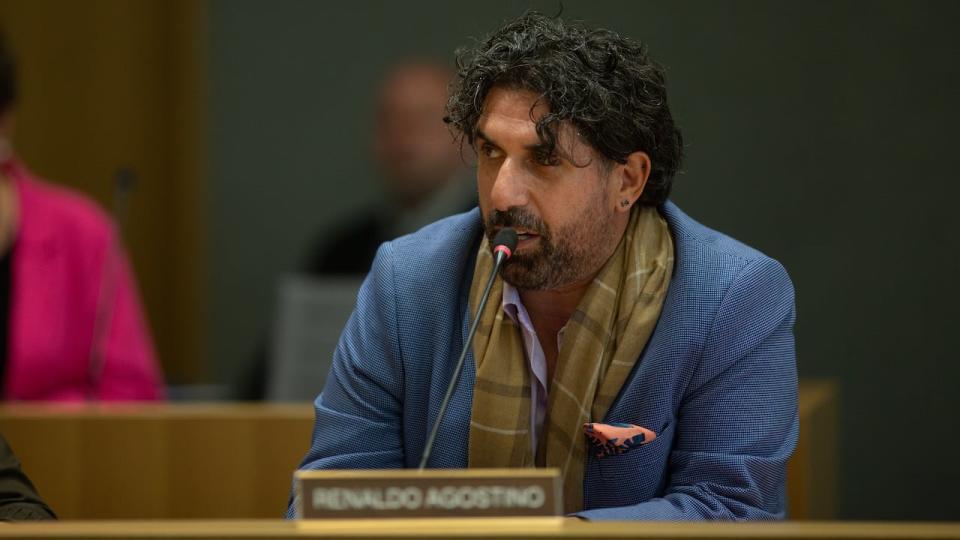 Coun. Renaldo Agostino, who represents Ward 3, is shown at a Windsor city council meeting on Aug. 8, 2023.