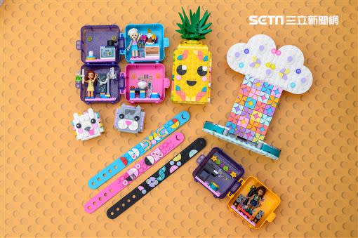 樂高運用內部數據分析出樂高女孩的五個最愛，推出LEGO DOTS、LEGO Friends CUBE全新商品（圖／台灣樂高提供）