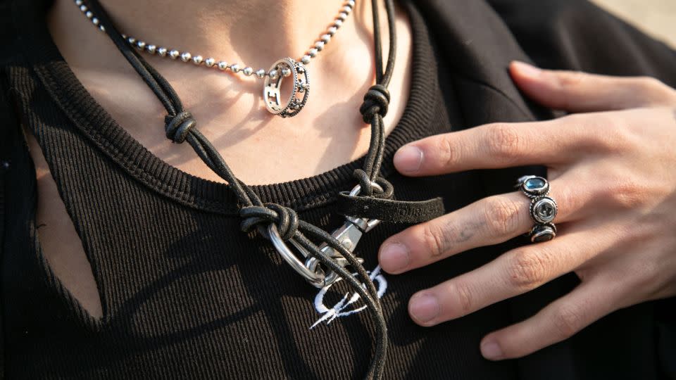 Kang Hyun-soo wears a silver Gucci-Swarovski ring. - Jean Chung/Getty Images