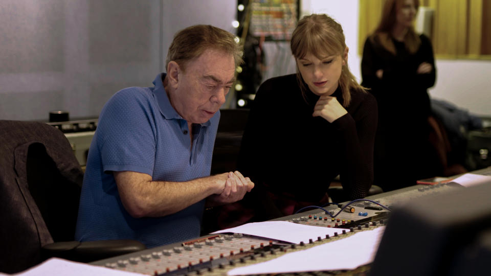 Andrew Lloyd-Webber and Taylor Swift (Credit: Universal)