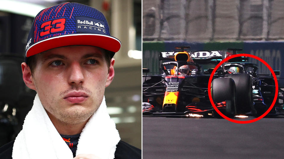 Max Verstappen was handed a 10 second time penalty for causing a collision with Lewis Hamilton in the Saudi Arabian GP.