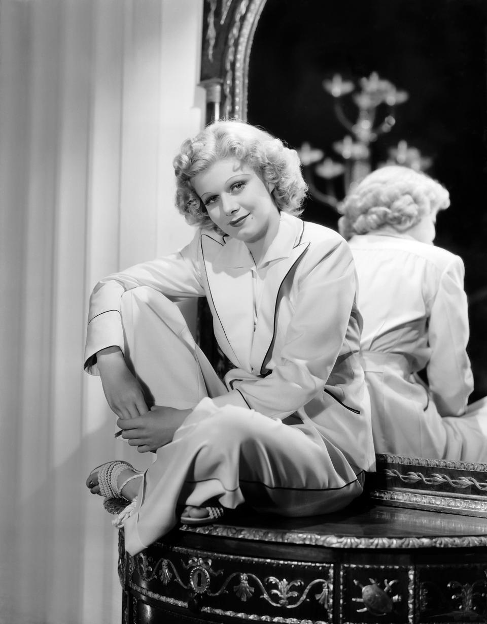 Actress Jean Harlow in a scene from the 1936 movie "Libeled Lady."