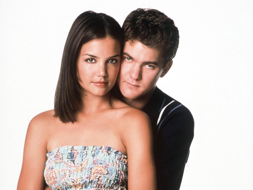 Katie Holmes as Joey and Joshua Jackson as Pacey in "Dawson's Creek."