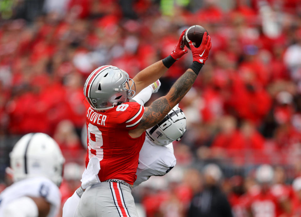 Which Ohio State players earned their Buckeye leaves vs. Penn State?