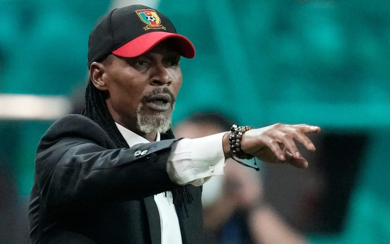 Cameroon coach Rigobert Song - Cameroon World Cup 2022 squad list, fixtures and latest odds - AP