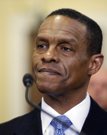 University of Southern California Professor Erroll G. Southers testifies before the House Homeland Security Committee at a hearing on "The Boston Bombings: A First Look," on Capitol Hill in Washington, Thursday, May 9, 2013. (AP Photo/Susan Walsh)