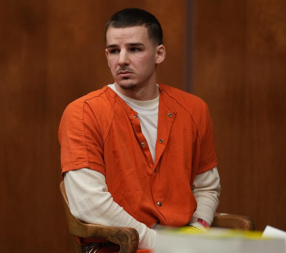 Hackensack, NJ -- April 12, 2024 -- Dylan Rodriguez during his sentencing for his role in the murder of David Duque-Soto.