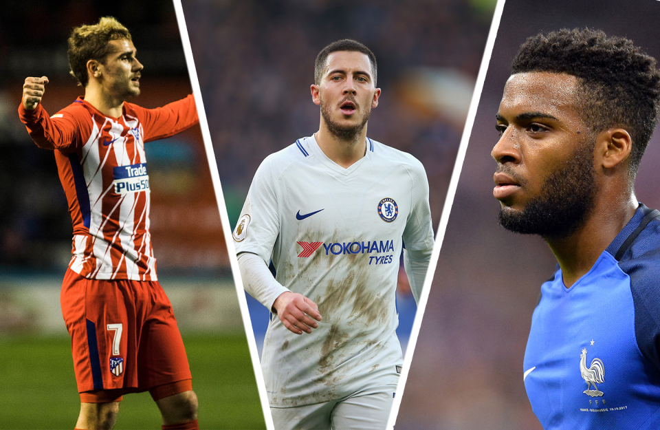 Transfer targets: Antoine Griezmann, Eden Hazard and Thomas Lemar