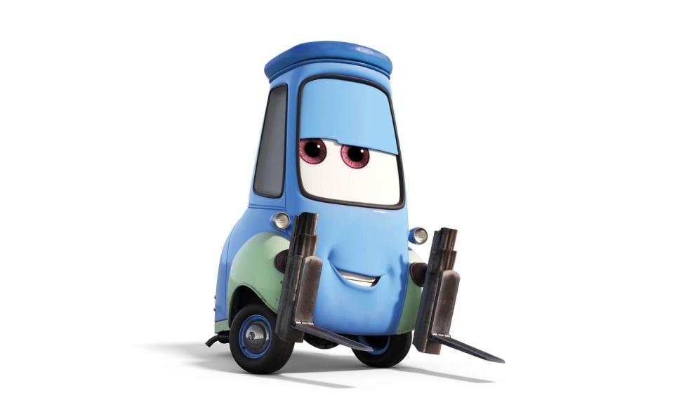 <p>Voiced by Pixar’s Guido Quaroni, the tire-changing whiz of a forklift returns for a third outing.</p>