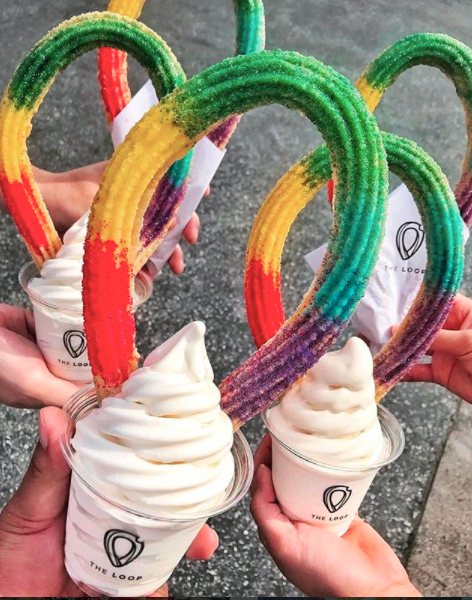 Rainbow churros