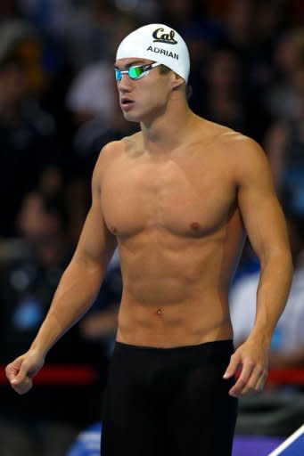 Nathan Adrian, pictured prior to swimming in the final of the Men's 100m freestyle during Day Five of the 2012 US Olympic Swimming Team Trials at CenturyLink Center, on June 29, in Omaha, Nebraska. Adrian won in 48.10sec