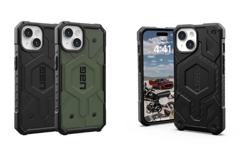 UAG iPhone 15磁吸式耐衝擊保護殼NT$1,880(左)\UAG iPhone 15 磁吸式頂級耐衝擊保護殼NT$2,680(右) Photo Via:UAG