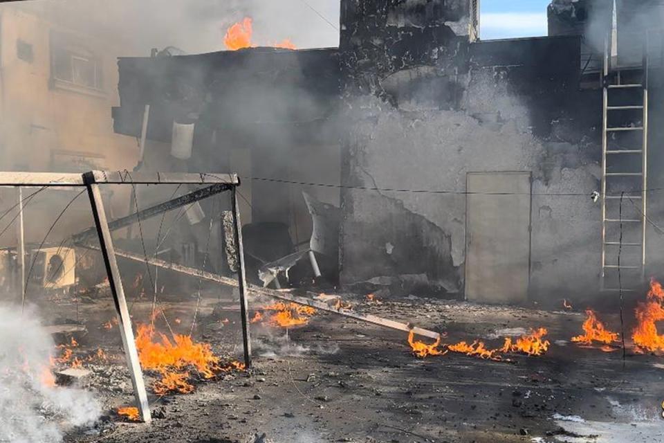 Some of the damage around the Holy Family (Latin Patriarchate of Jerusalem)