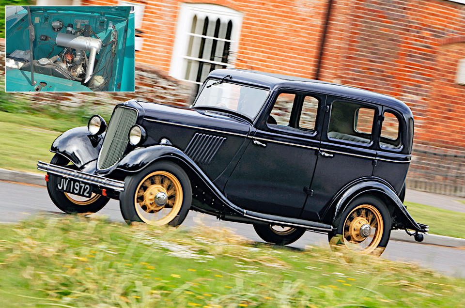 <p>The term Ford sidevalve applies to two engines of very similar design measuring <strong>933cc</strong> and <strong>1172cc</strong> respectively, and introduced, in that order, in the 1932 Model Y (pictured) and the 1934 Model C. It was still appearing in British Fords in the early 1960s, and was also used in cars produced by the then separate Ford of Germany.</p><p>The larger version was the basis of the <strong>1172 Formula</strong> racing class, and powered a great many specialist sports and competition cars.</p>