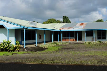 A view of the arrival and departure halls at the Maota airfield