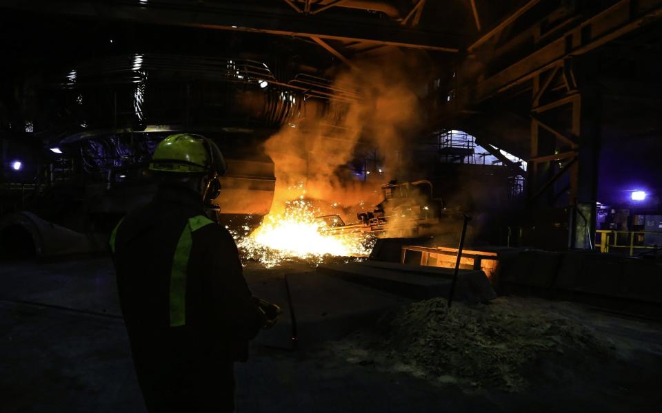 British Steel's Scunthorpe plant in north Lincolnshire - LINDSEY PARNABY/AFP via Getty Images