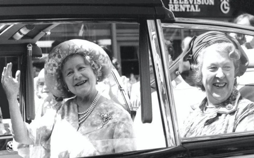 Dame Frances Campbell-Preston (right) with the Queen Mother - Estate of Dame Frances Campbell-Preston