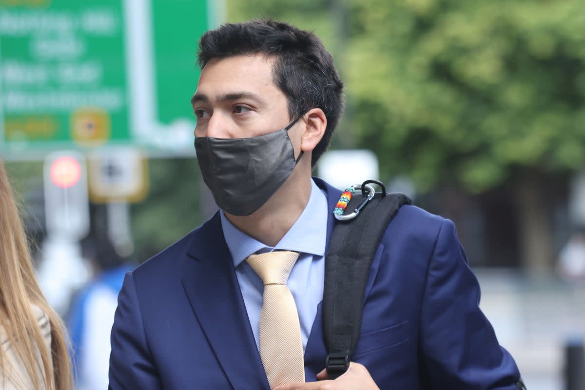 Metropolitan Police Sergeant Laurence Knight arriving at Westminster Magistrates’ Court (James Manning/PA) (PA Archive)