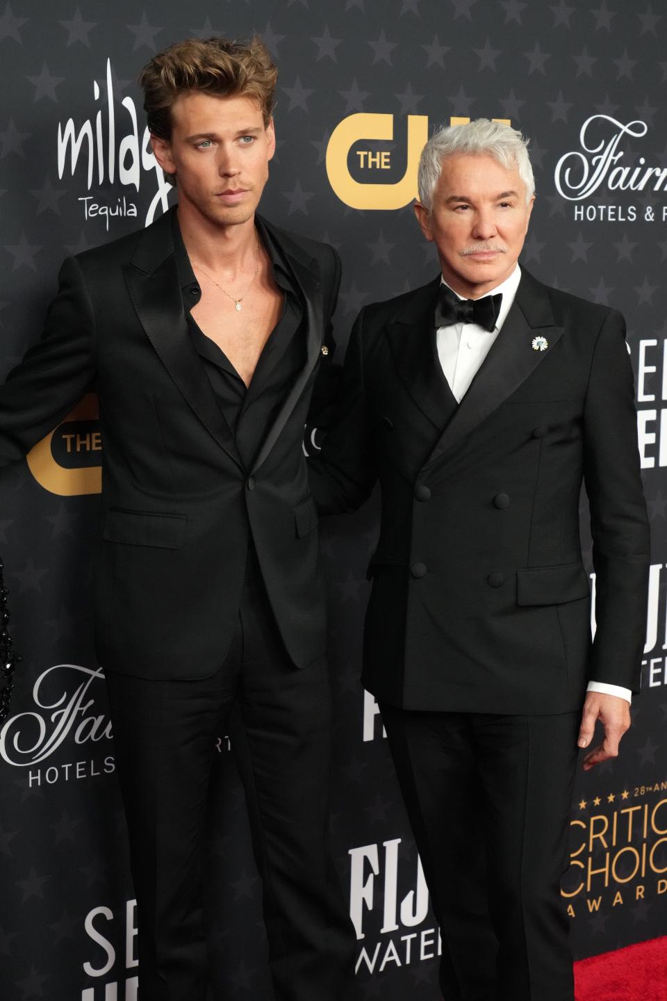 Austin Butler and Baz Luhrmann attend the 28th Annual Critics Choice Awards at Fairmont Century Plaza on January 15, 2023 in Los Angeles, California.