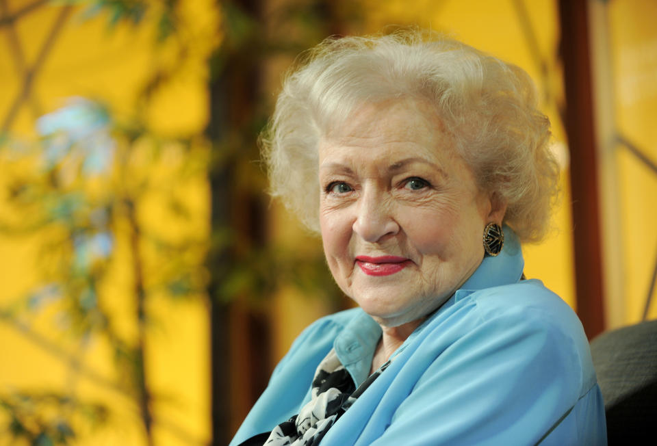 FILE - Actress Betty White poses for a portrait following her appearance on the television talk show "In the House," in Burbank, Calif., in this Nov. 24, 2009 file photo. White said Friday May 11, 2012 she usually keeps her political views private but in this presidential election she strongly favors Barack Obama. (AP Photo/Chris Pizzello, File)