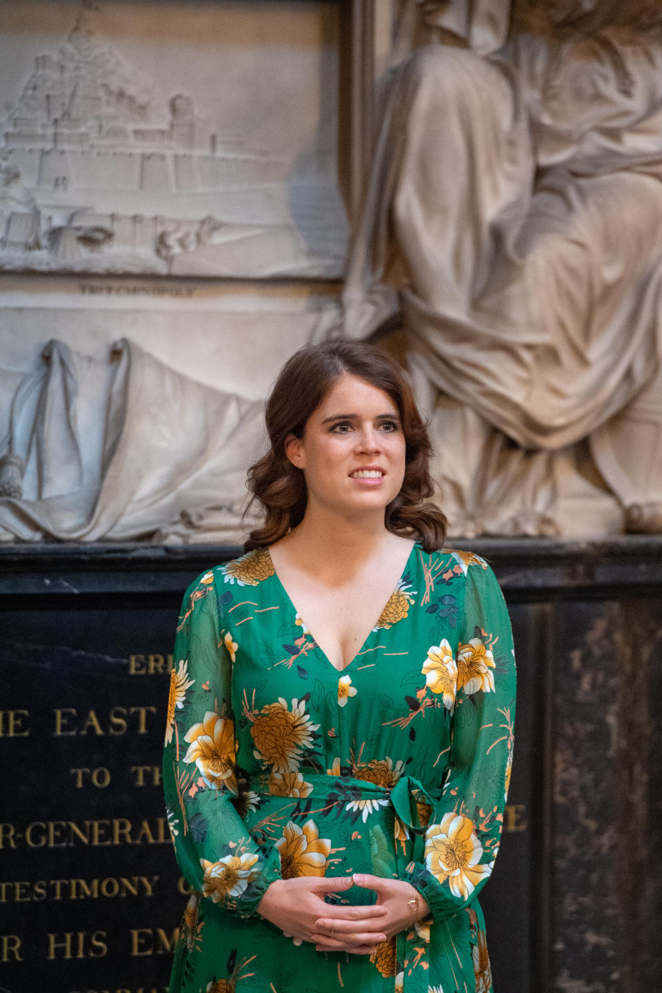 Princess Eugenie during a visit to Westminster Abbey, London, as part of a day on combating modern slavery.