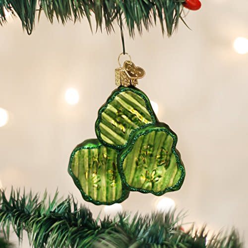 Old World Christmas Ornaments: Pickle Chips Glass Blown Ornaments for Christmas Tree (28105) (Amazon) (Amazon / Amazon)