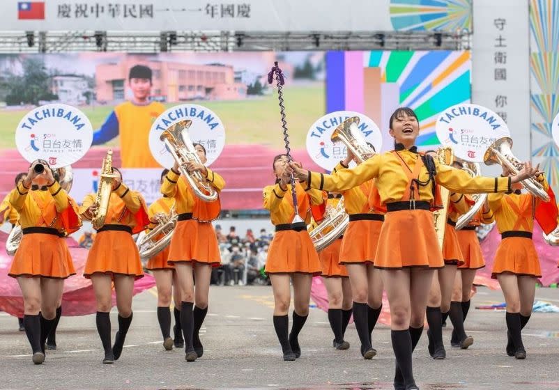 京都橘高校國慶來台演出，颳起「橘色惡魔」旋風。（翻攝橘高校吹奏樂部IG）