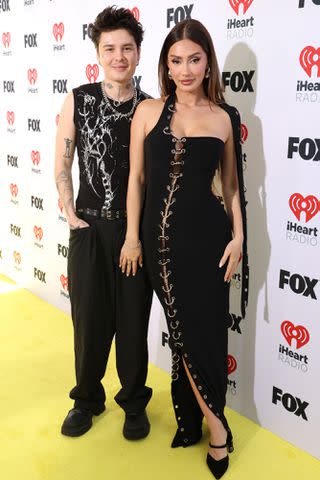 <p>Kevin Mazur/Getty</p> Jesse Sullivan and Francesca Farago at the 2024 iHeartRadio Music Awards