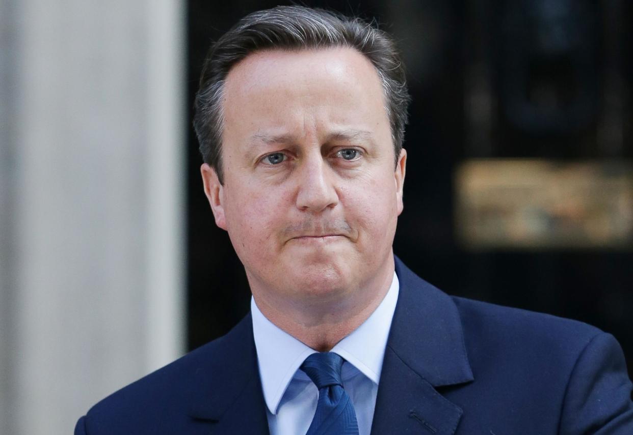 David Cameron pictured in Downing Street following the 2016 referendum. The former Prime Minister has refused to rule out a second poll: Daniel Leal-Olivas/PA