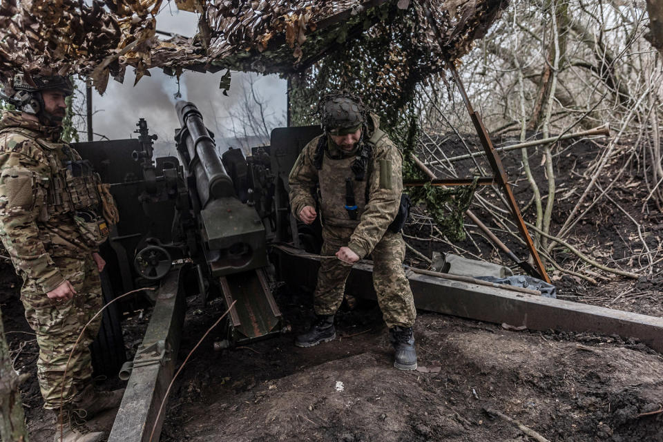 Military mobility of Ukrainian soldiers in the direction of Avdiivka (Diego Herrera Carcedo / Anadolu via Getty Images)