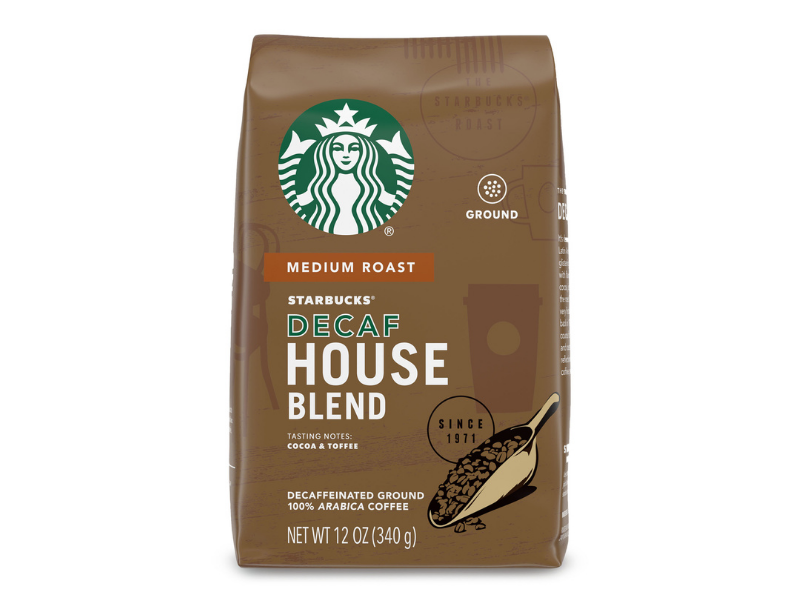 Starbucks Decaf Ground Coffee—House Blend, 12-ounce. (Photo: Walmart)