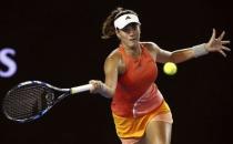 Spain's Garbine Muguruza hits a shot during her third round match against Czech Republic's Barbora Strycova at the Australian Open tennis tournament at Melbourne Park, Australia, January 23, 2016. REUTERS/Jason Reed