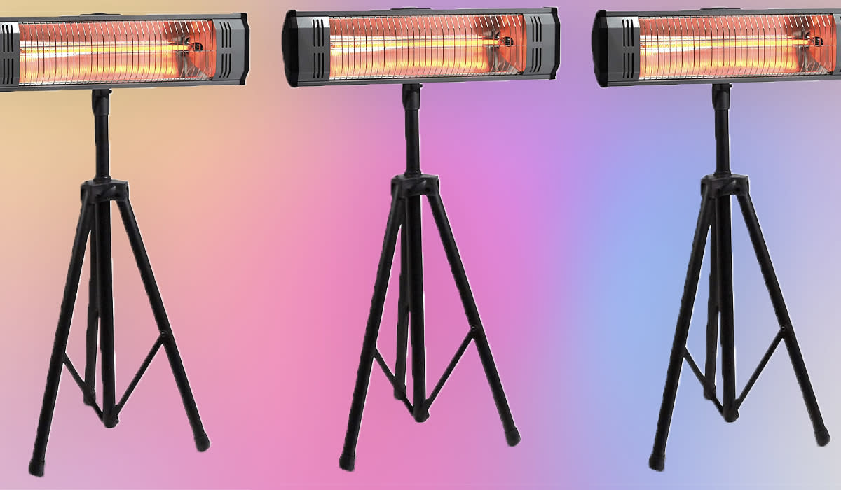 three heat lamps