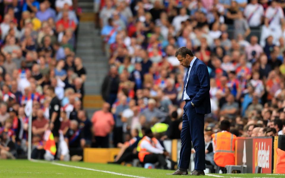 Slavisa Jokanovic looks dejected after his side goes down 0-2 - Action Plus