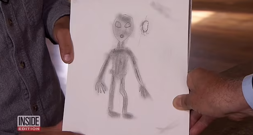 The Kenmore family released this drawing in 2023 of the ‘alien’ (Inside edition)