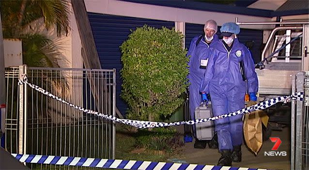 A crime scene has been established at the Paul St address. Source: 7News