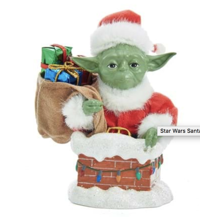 Star Wars Santa Yoda in Chimney Tablepiece, $44.99 from Fun.com.au 