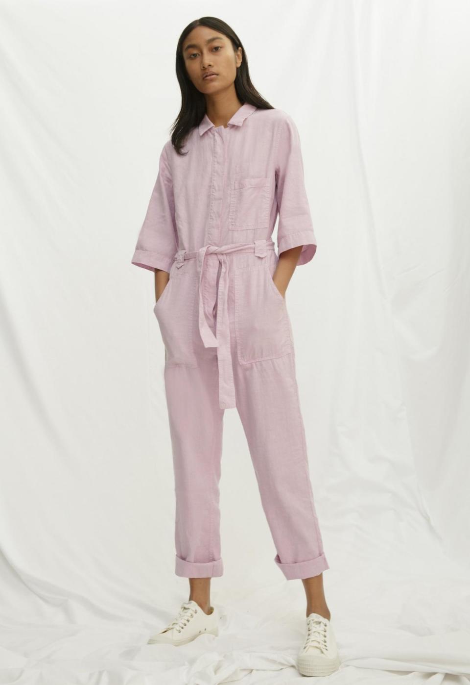 Pink linen boilersuit, MIH Jeans, £185