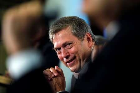 Guenter Butschek, Tata Motors, CEO and Managing Director, attends a news conference announcing the company's first quarterly results for 2016-17 in Mumbai, India, August 26, 2016. REUTERS/Shailesh Andrade