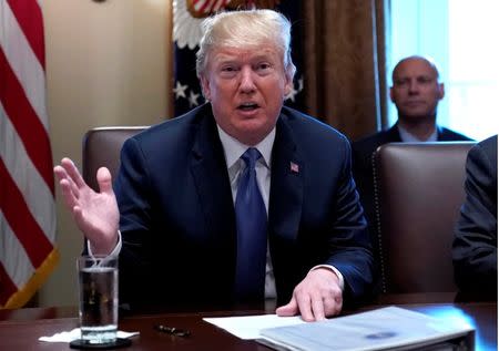 U.S. President Donald Trump speaks during a Cabinet meeting at the White House in Washington, U.S., June 21, 2018. REUTERS/Jonathan Ernst/Files