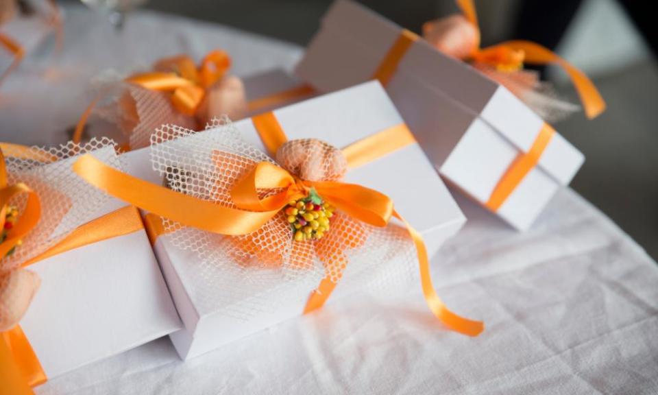 High Angle View Of Presents On Table At WeddingGettyImages-675634071