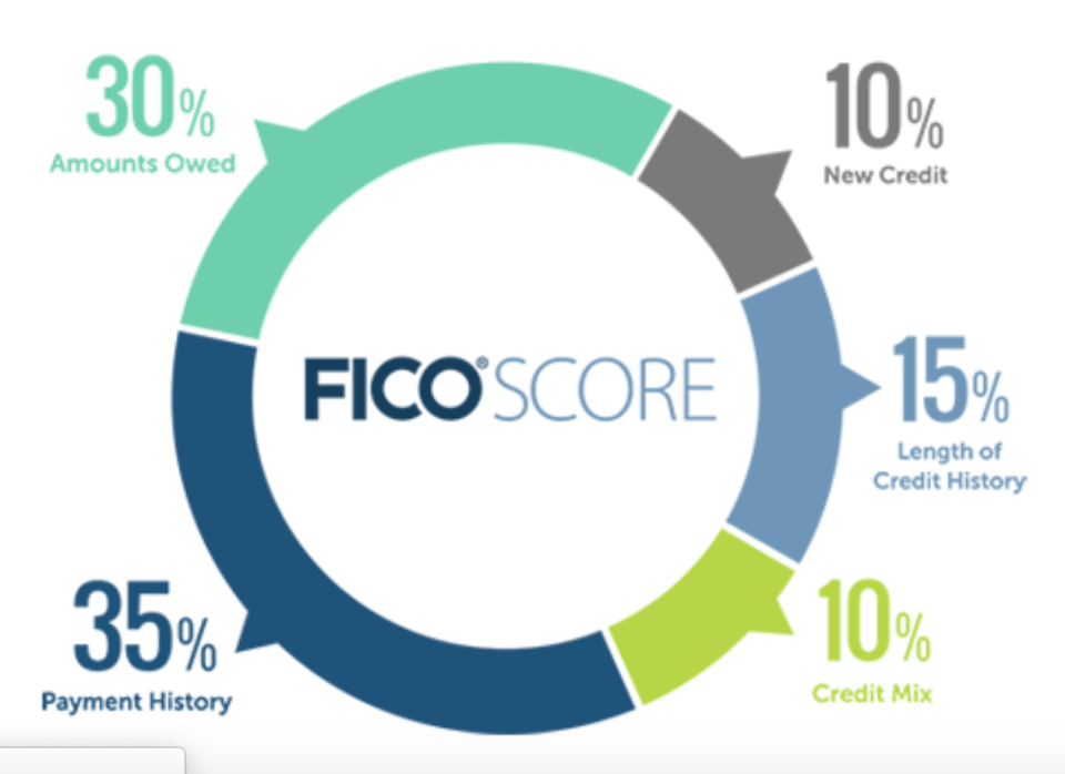 These are the components that make up your FICO credit score that lenders often use to approve you for new credit.