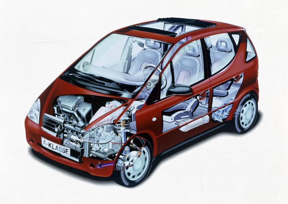 mercedes benz a klasse der baureihe 168 1997 bis 2005 durchsichtzeichnung aus dem jahr 1997 fotosignatur der mercedes benz classic archive a97f312 mercedes benz model series 168 a class 1997 to 2005 transparent drawing from the year 1997 photo index number in the mercedes benz classic archive a97f312