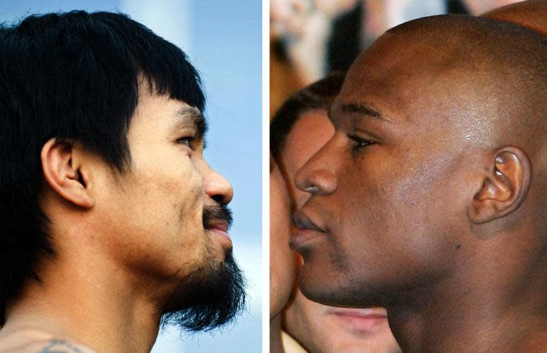 Philippine boxing hero Manny Pacquiao and American Floyd Mayweather will face each other in Las Vegas on May 2