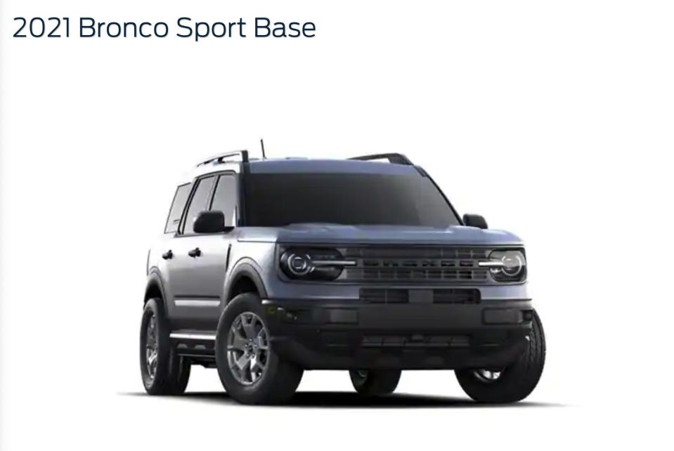 2021 Ford Bronco Sport.