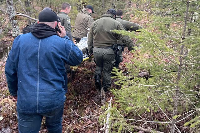 <p>MAINE DEPARTMENT OF INLAND FISHERIES & WILDLIFE</p> Two men were rescued from a bog after they went hiking in Maine on Dec. 30, 2023