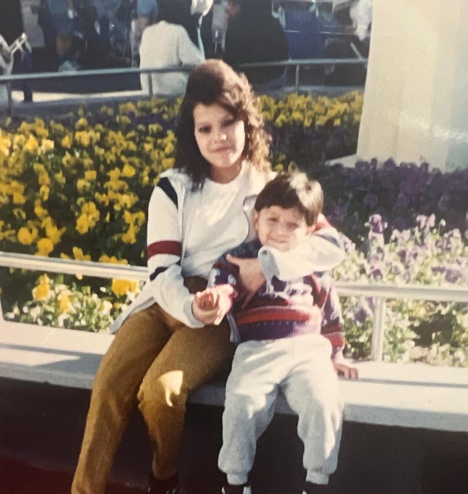 Adrian Duran as a young child with his mother.